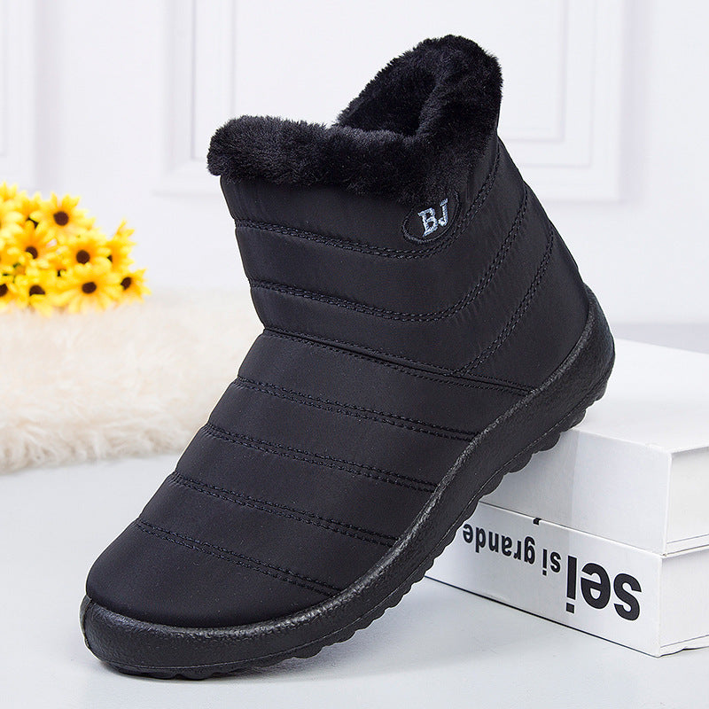 Womens Waterproof Mid-Calf Zip Snow Boots For Fall And Winter