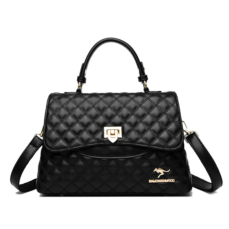 Fashionable Versatile Diamond-quilted Crossbody Shoulder Bag