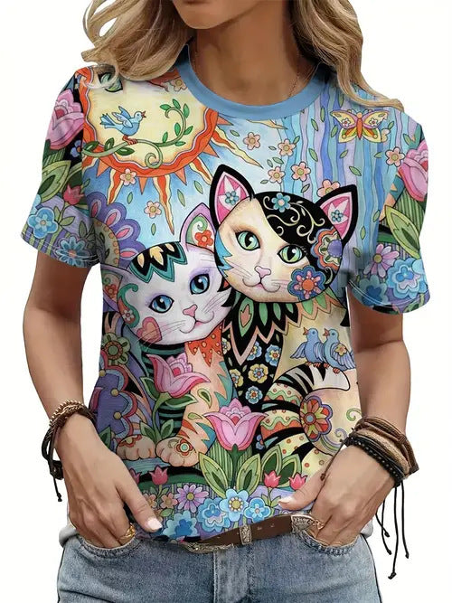 Fashionable Casual Versatile High-quality Crew-neck Short-sleeve T-shirt