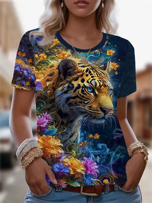 Fashionable Casual Versatile High-quality Crew-neck Short-sleeve T-shirt