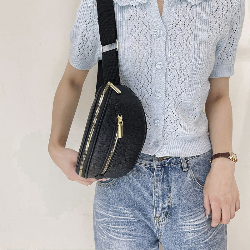 Retro Solid-Color Minimalist Womens Shoulder Bag