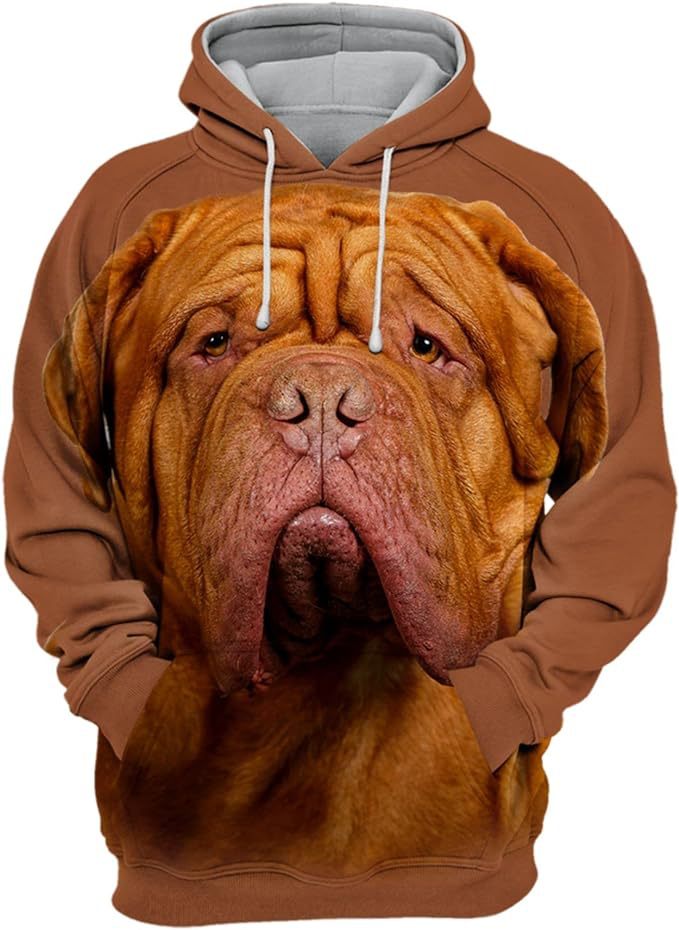 Mens Polyester Heat-Transfer Dog Hoodie