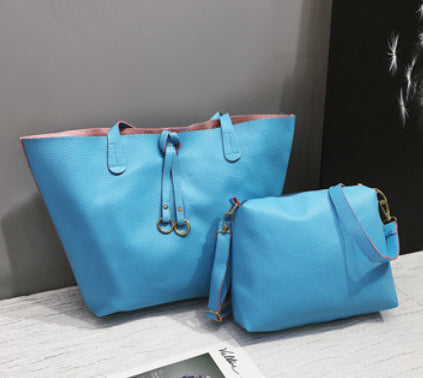 Womens Fashion Ribbon Shoulder Bag Two-Piece Set