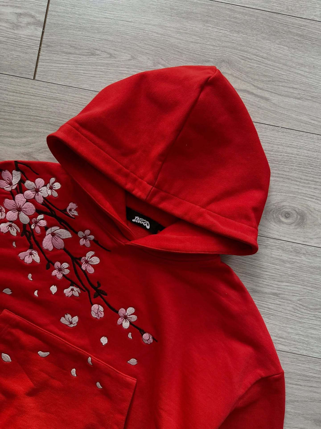 Mens Spring Cherry Blossom Print Hoodie Top