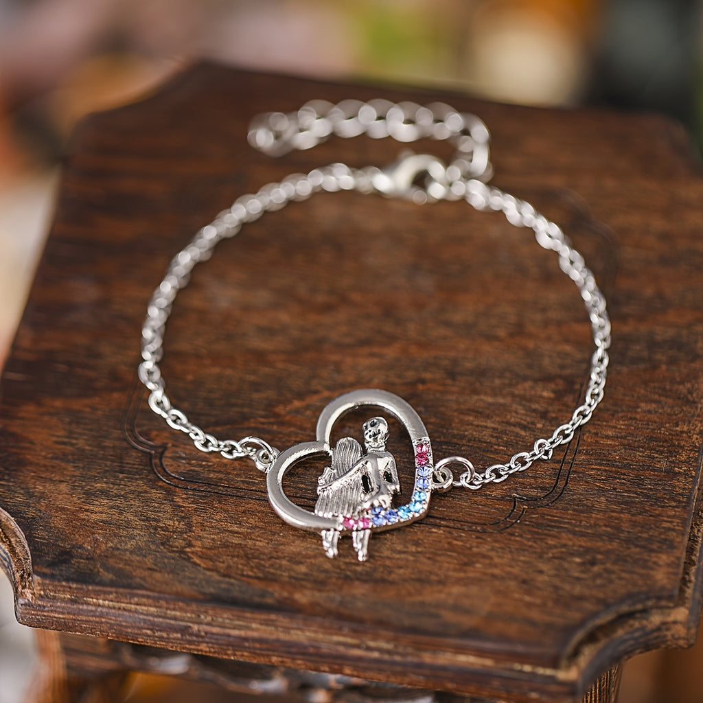 Love-themed Couples Embrace Bracelet