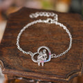 Love-themed Couples Embrace Bracelet