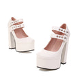 Womens Round-toe Solid-color High Heels