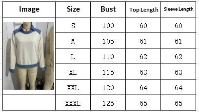 Women's Loose-fitting Long-sleeved Color-blocked Denim Collar Sweatshirt