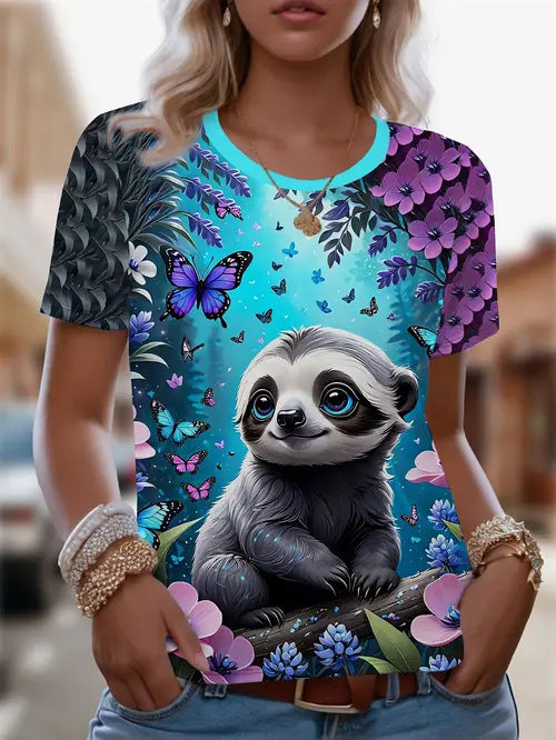 Fashionable Casual Versatile High-quality Crew-neck Short-sleeve T-shirt