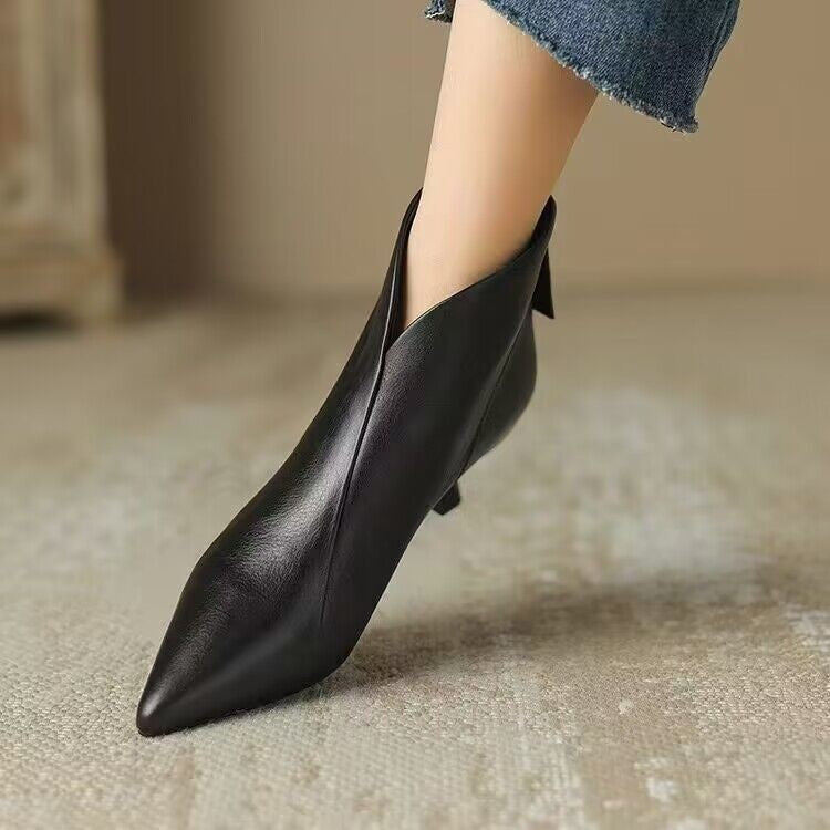 French-style Kitten-heeled Chic Ankle Boots