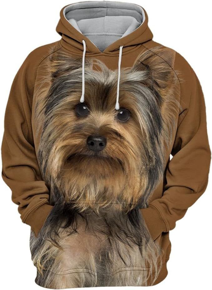 Mens Polyester Heat-Transfer Dog Hoodie