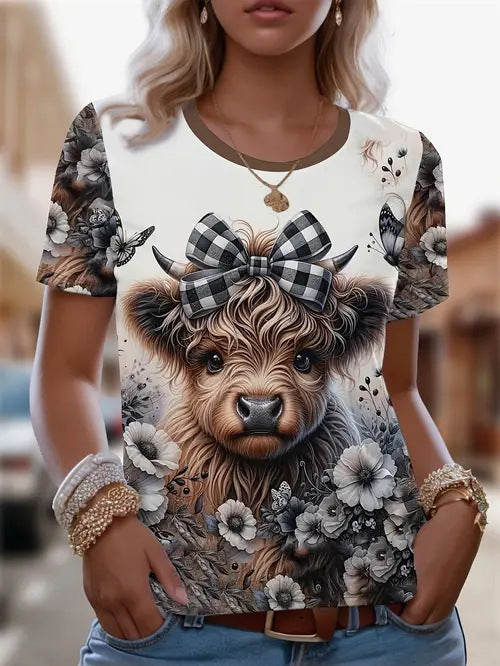 Fashionable Casual Versatile High-quality Crew-neck Short-sleeve T-shirt