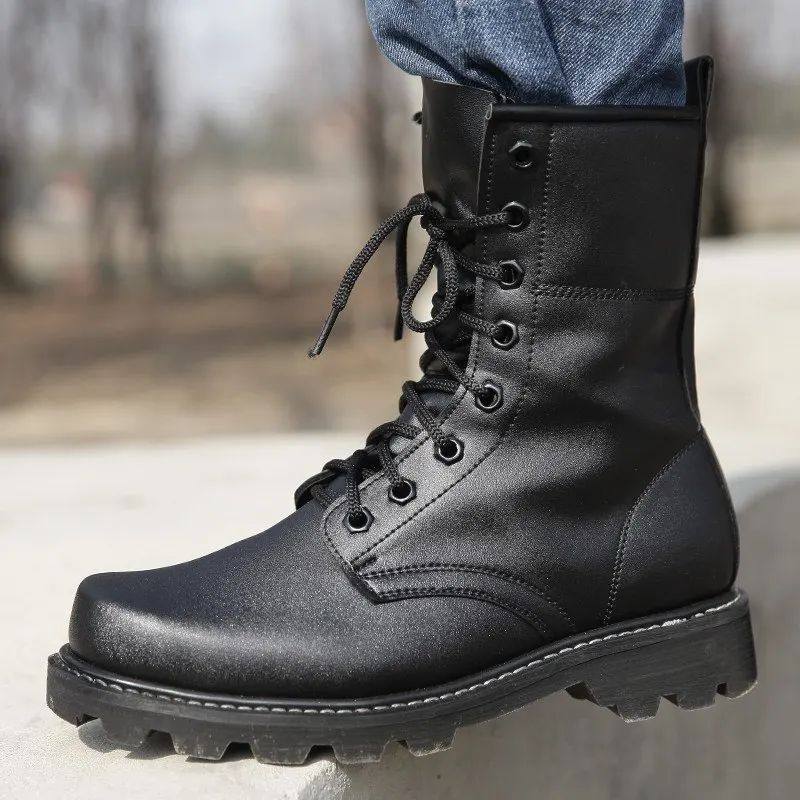 Military Steel-Toe Work Safety Shoes, Tactical Combat Boots
